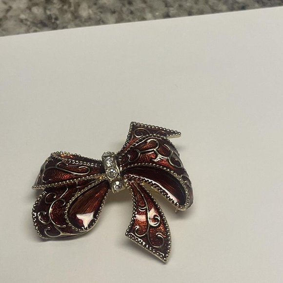 Lot Of 3 Vintage - Modern Gold Tone Brooch Pins Christmas Holiday Tree Santa Etc - Picture 7 of 12